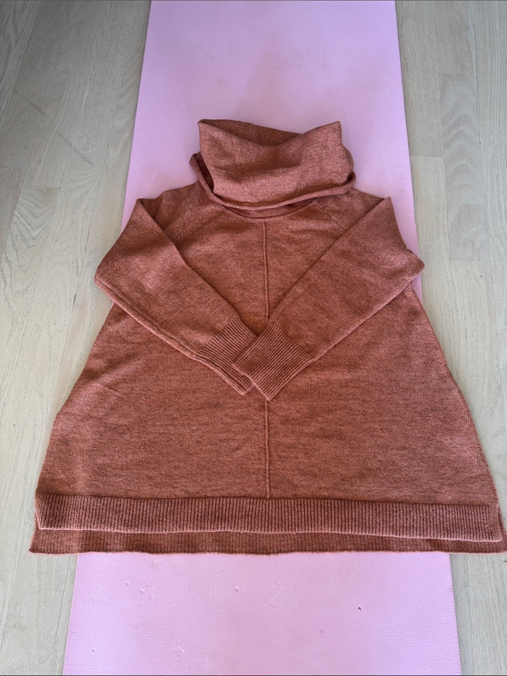 Max Studio Rust Cowl Neck Tunic Sweater
